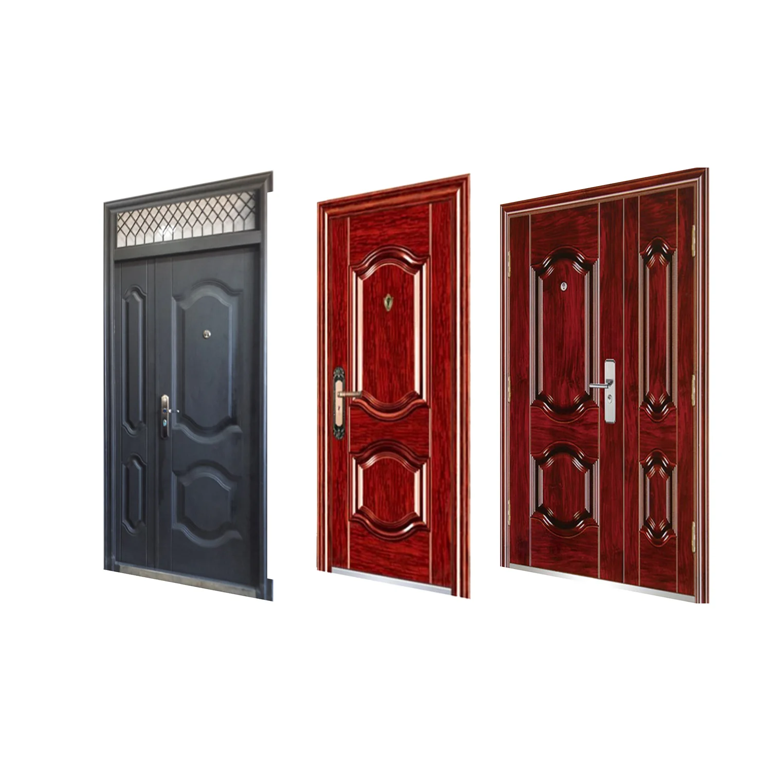 Factory Wholesale Very Cheap Price Luxury Design Metal Security front Entry Doors