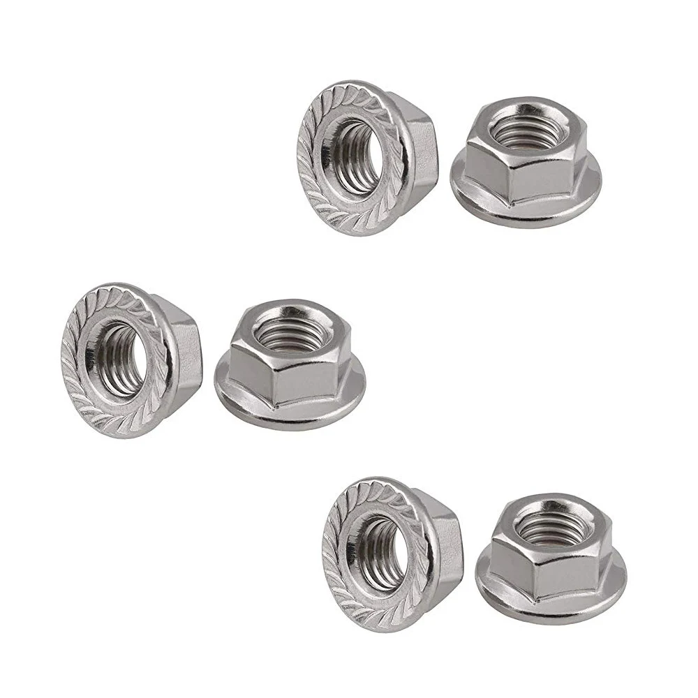 Flange Nut M24 Stainless Steel 304 Serrated Hex Lock Nuts