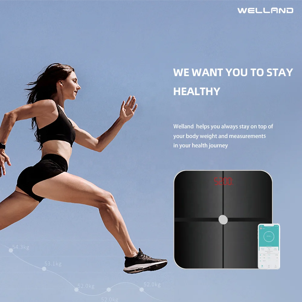 Household High ITO Screen Body Fat Analysis Weighing Scale Smart wireless Body Fat Scale