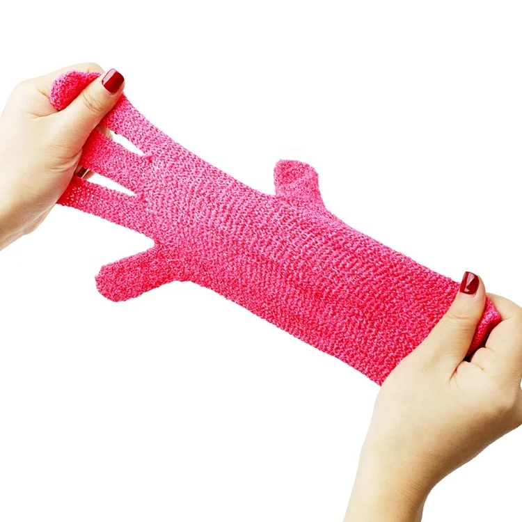 WeFocus Body Spa Massage Dead Skin Cell Remover Custom Deep Clean Soft Nylon Exfoliating Scrubber Shower Bath Gloves