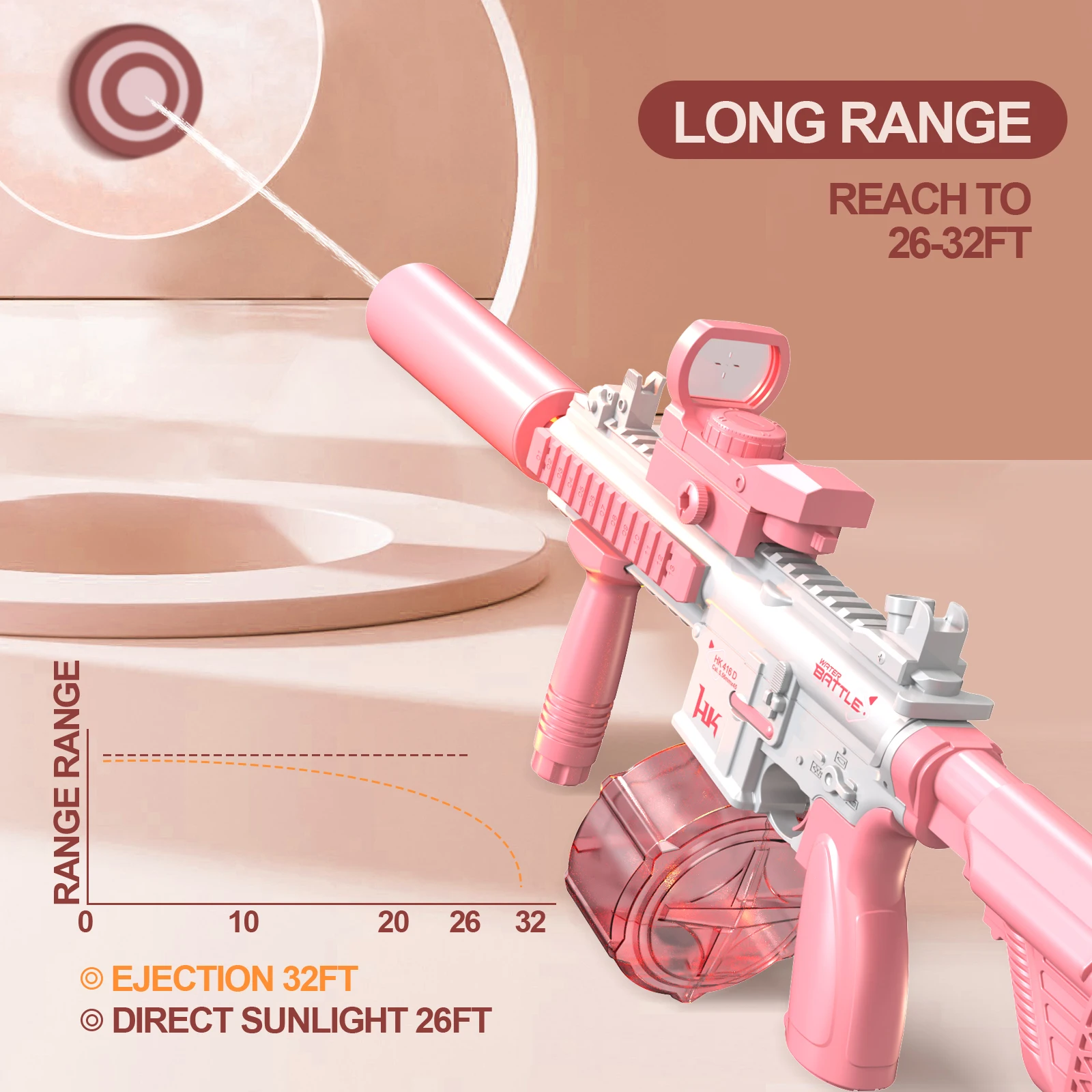 M416 Fire Electric Water Gun Automatic Long Shooting Range Simulated Water Squirt Gun Child New Design Shooting Game  Kids Toys