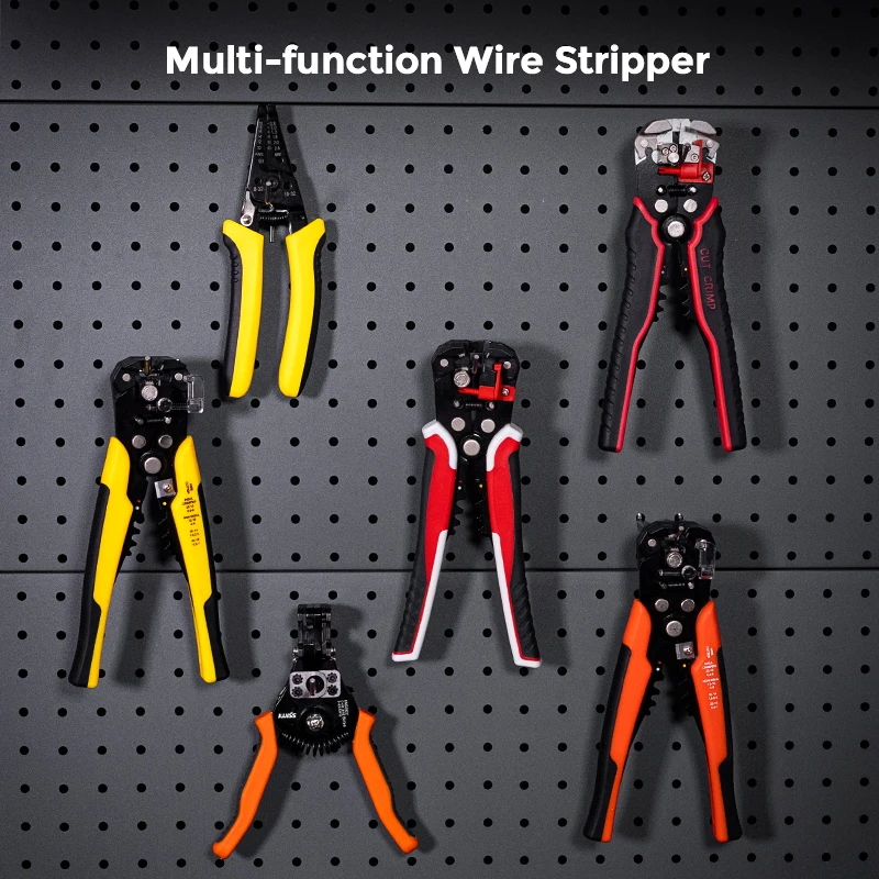 Multi-Function Yellow Wire Stripper Manual Cable Cutting Stripping Industrial Carbon Serrated