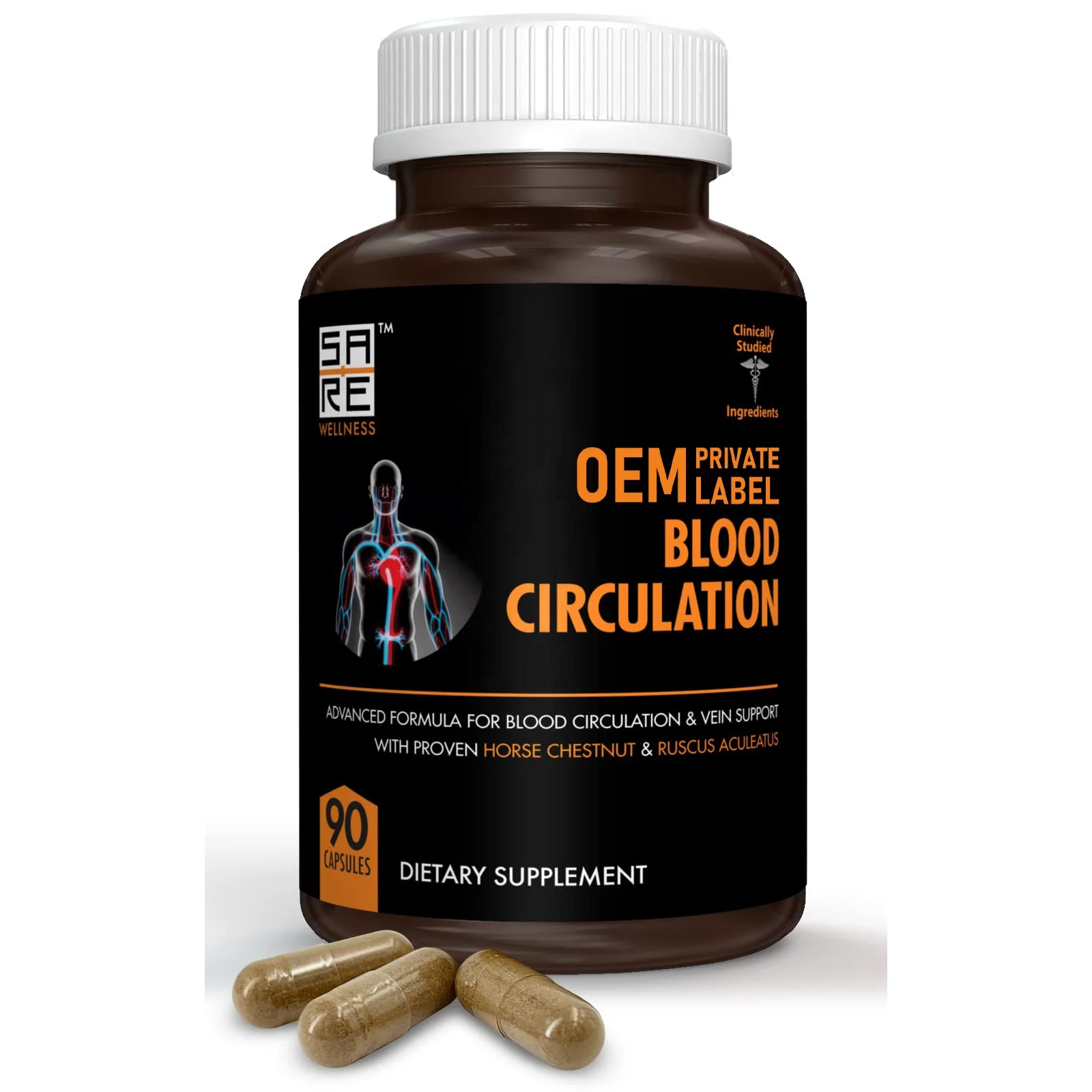OEM Nitric Oxide Supplement With L Arginine Blood Circulation Supplements Poor Circulation and Vein Support Nitric Oxide Booster