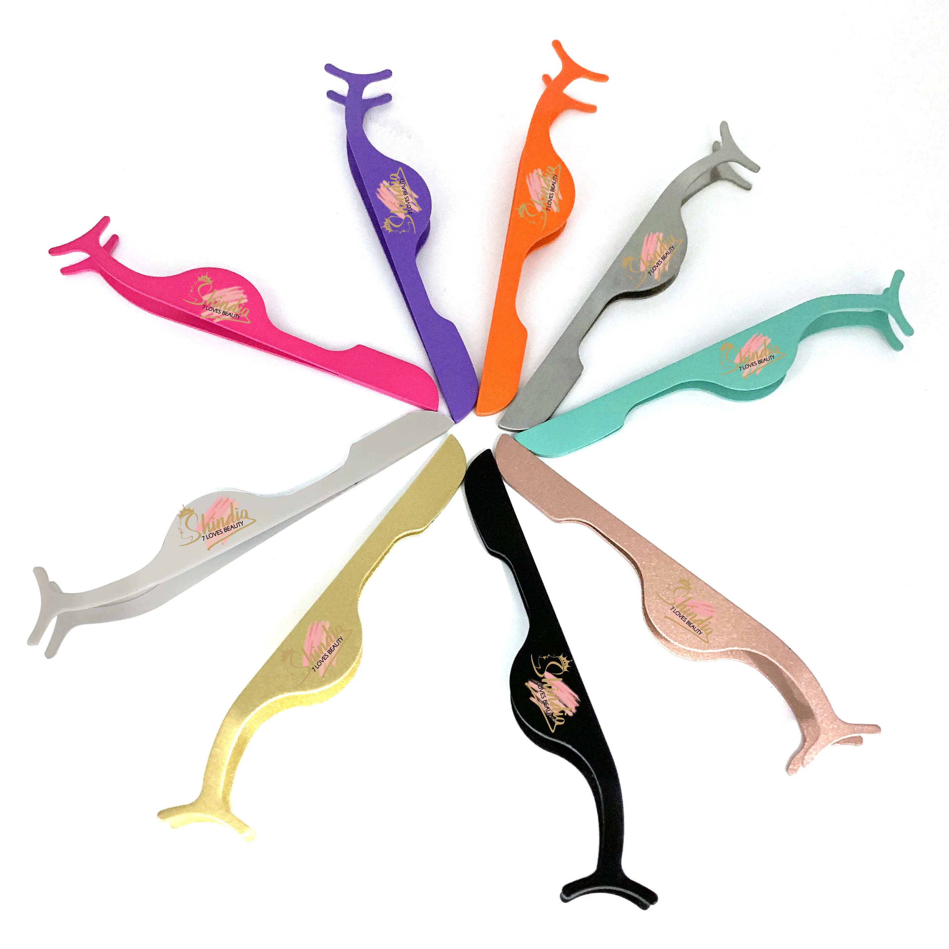 Wholesale With Private Label Eyelash Extension Metal Tool Custom Logo Stainless Steel Eyelash Applicator