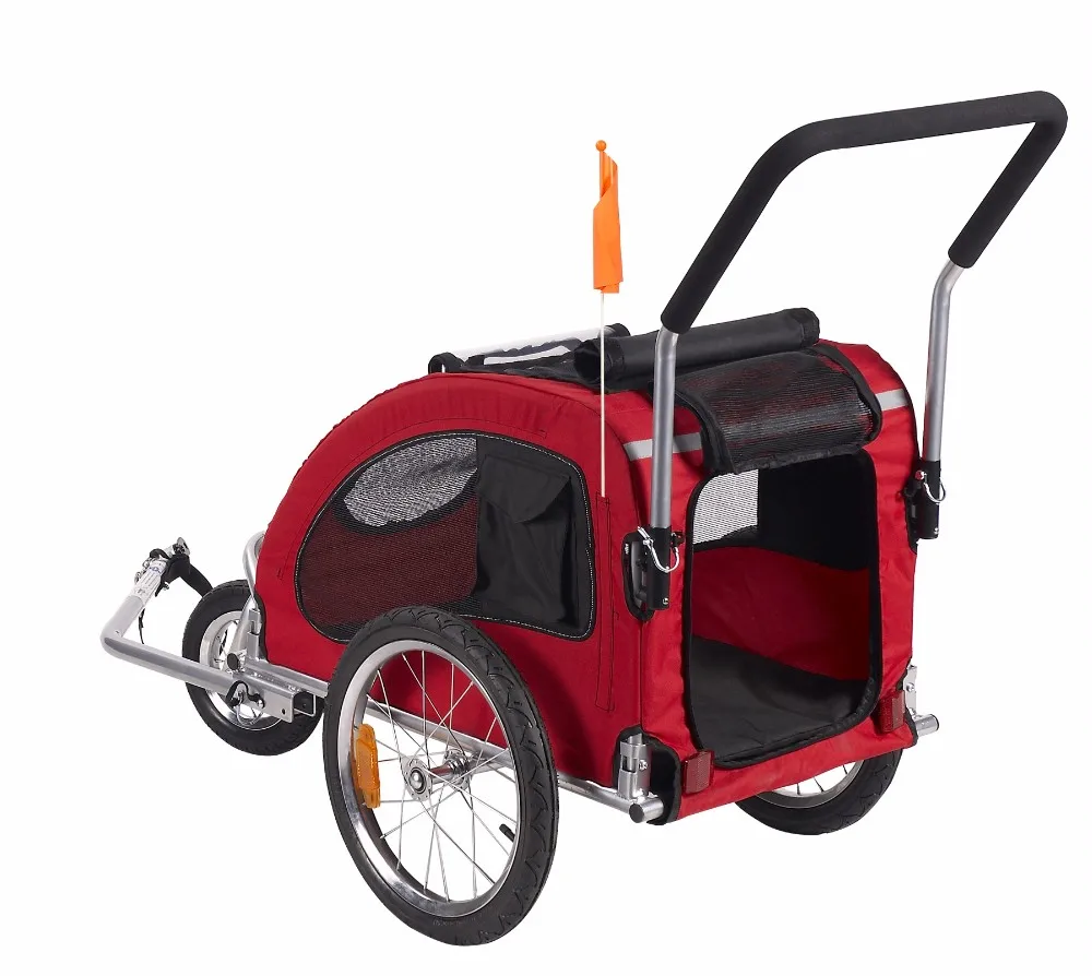 2020 hot selling pet dog bike bicycle trailer stroller, dog trailer for pet