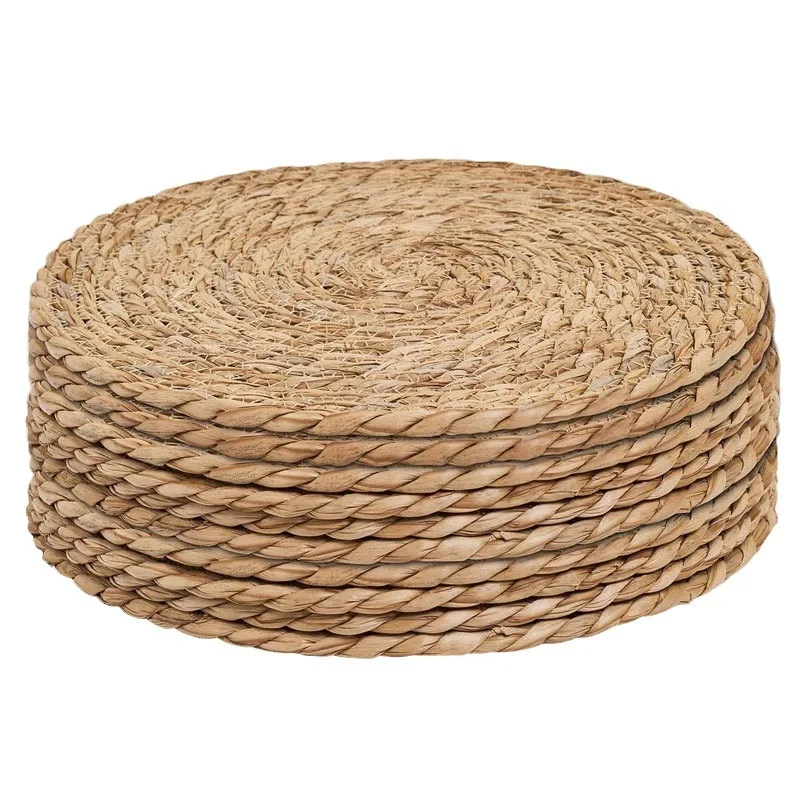 wholesale cheap household handmade vietnam water hyacinth thick natural table round linen woven rattan placemats