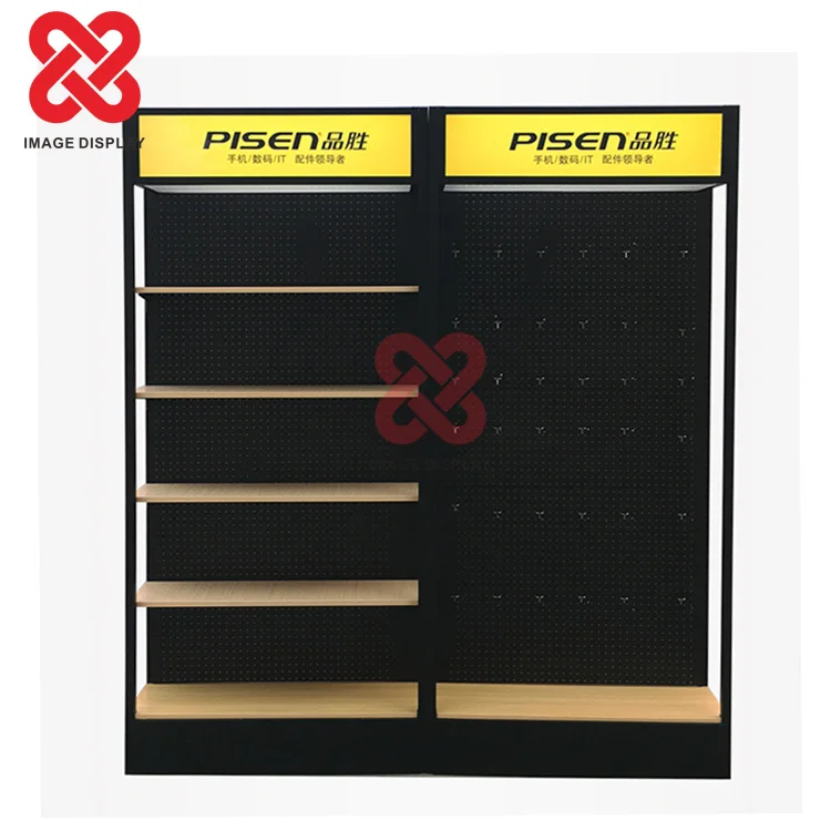 Customized Metal display racks Durable Groceries display stand used for supermarket Grocery shelves