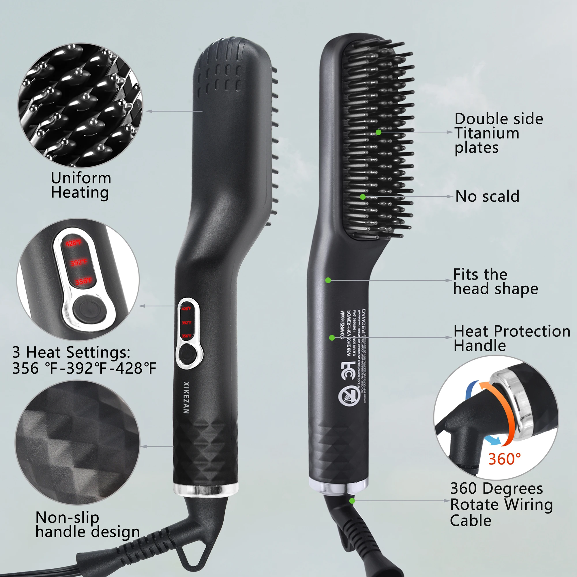 Private Label Mens Beard Product Butter Growth Oil Grooming Kit Care Beard Straightening Comb For Men Grooming Care