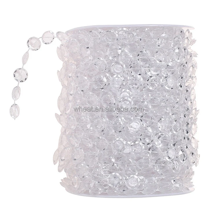 China Factory Customize Party Decoration Crystal Garland Diamond String Acrylic Beads