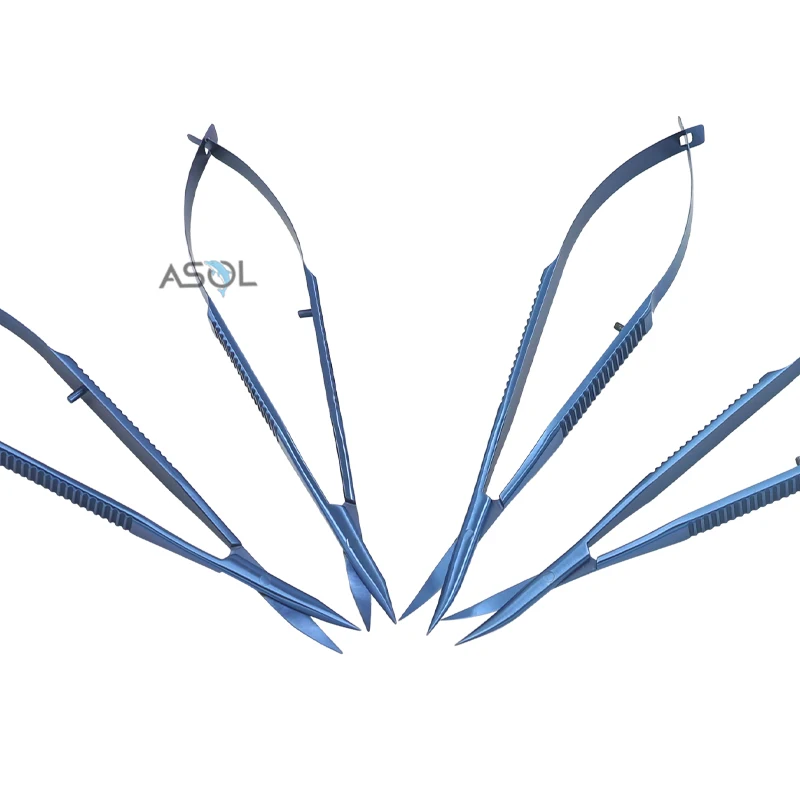 Titanium ophthalmic surgery scissors westcott Tenotomy scissors with 0.4mm pointed tips