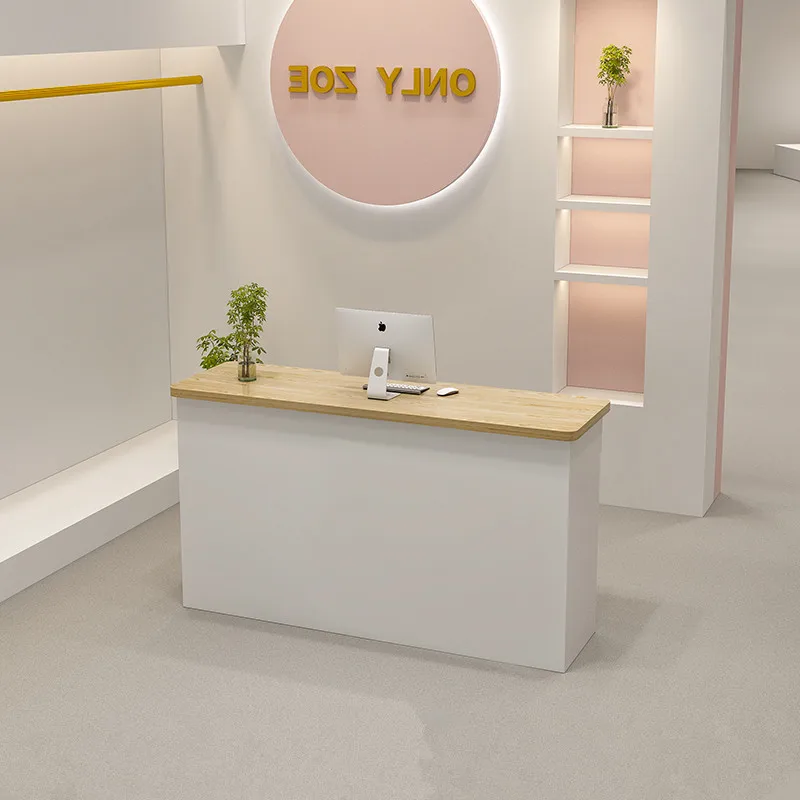 Simple Concise Style Cashier Clothing Store Checkout Counter Front Desk
