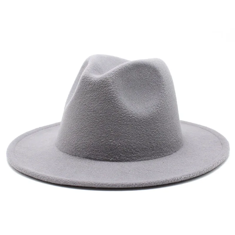 Luxury Wholesale Chapeau Femme Sombrero Fadora Mens Panama Wide Brim Felt Hat Fedora Women