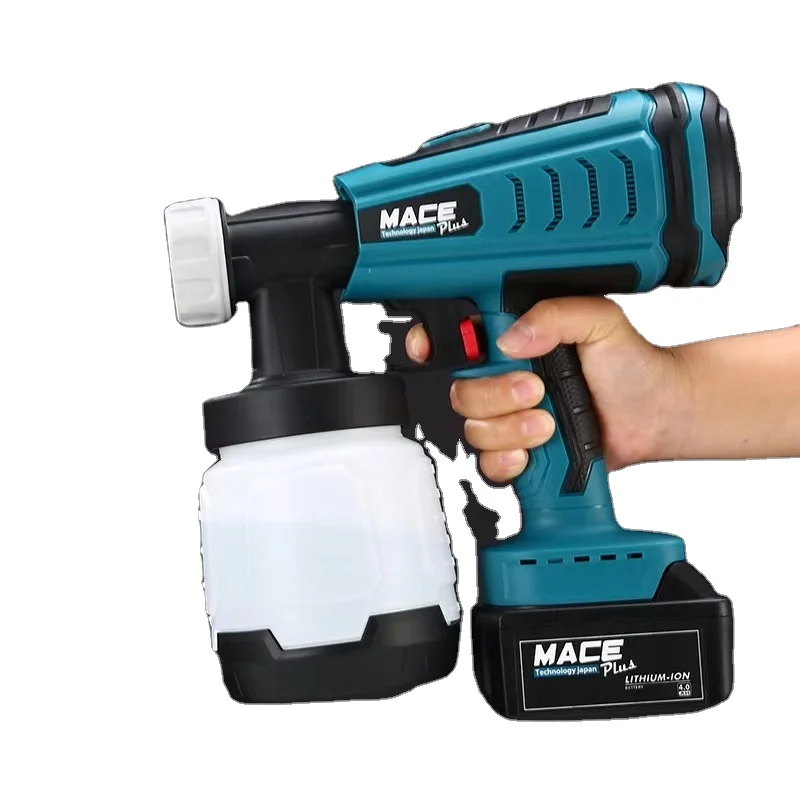 800ml 18v Lithium-ion Slim Battery Handheld Electric Cordless Paint Spray Gun
