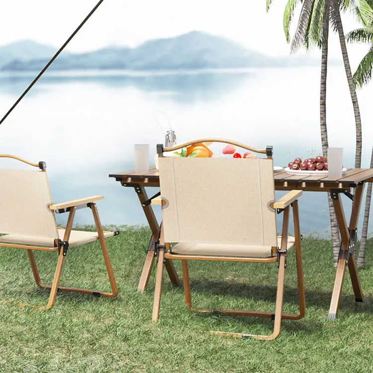 Custom Summer Portable and Foldable Beach Chairs and Tables with Aluminum Alloy Frame and Legs
