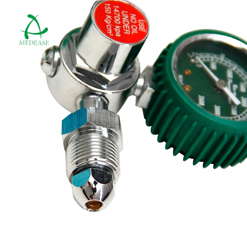 MEDEASE Medical Bull Nose Oxygen Regulator With Flowmeter Medease Humidifier Bottle Oxygen Pressure Regulator
