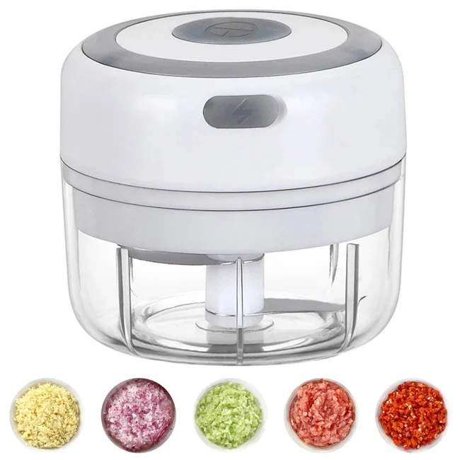 Electric Mini Garlic Chopper USB Portable Powerful Garlic Mincer Nuts Pepper Vegetable Masher/Blender(100ml,Pink)