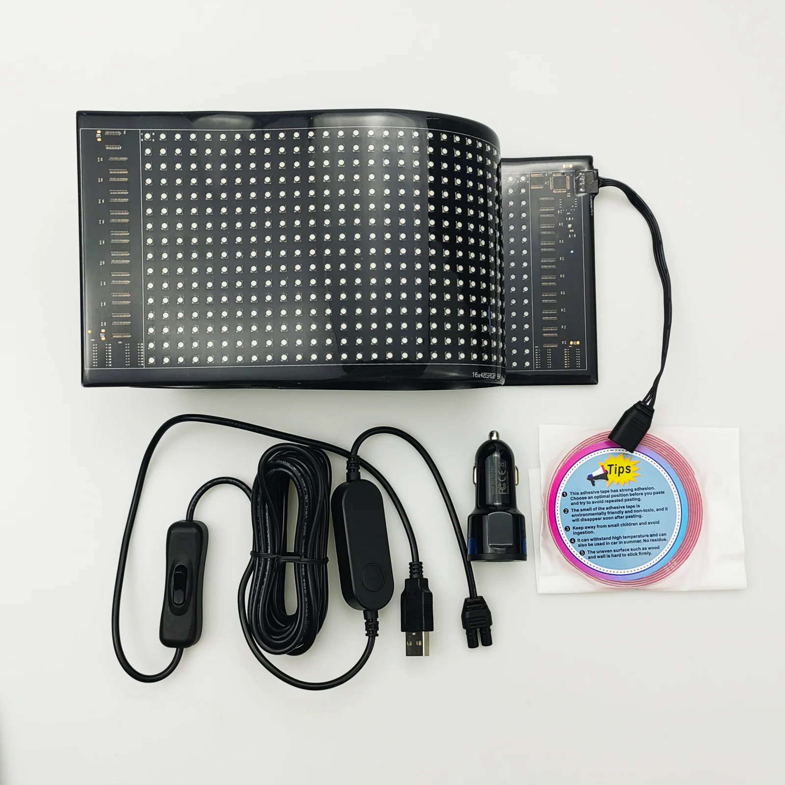 Гибкий экран дисплея 5 В USB программируемый светодиодный пиксельный матричный мягкий анимированный рекламный