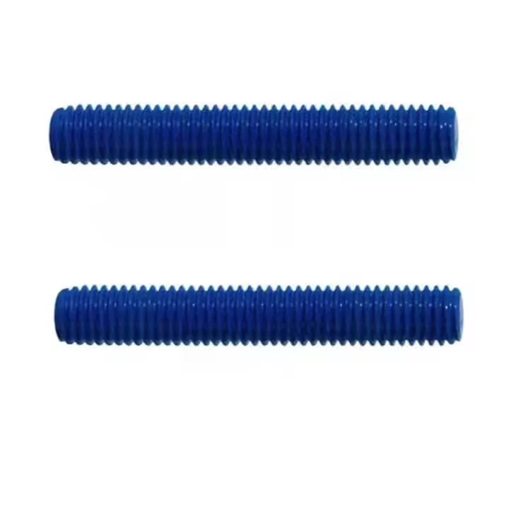 Углеродистая сталь C1035 C1045 SCM435 ASTM A320-L7 A194-7 Синий PTFE с гайками резьбовой стержень