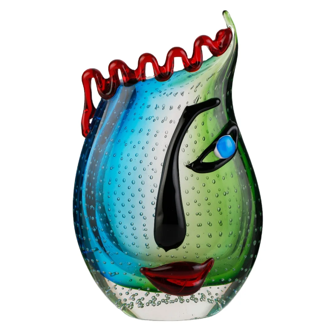Unique Handmade Abstract Figure Murano Art Glass Vase for Home Decoration