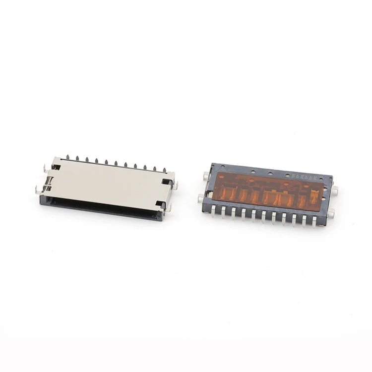 SD Card Connector 11Pin 1.35H DIP Type Normal Open SD Card Connector