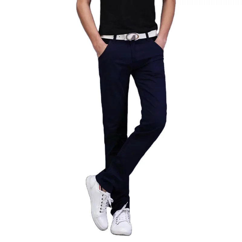 Factory Price Fashion S-3XL size Anti-wrinkle Trousers 100 Cotton Men Trousers OEM Available