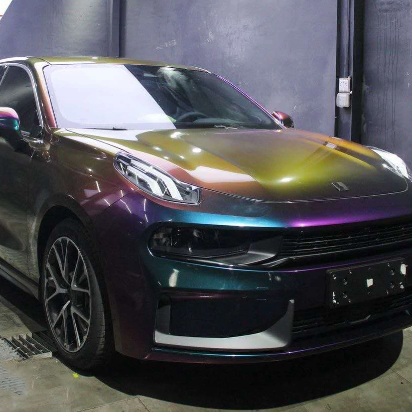 Новый 3D стиль супер мечтательный Хамелеон бриллиантовый виниловый автомобиль