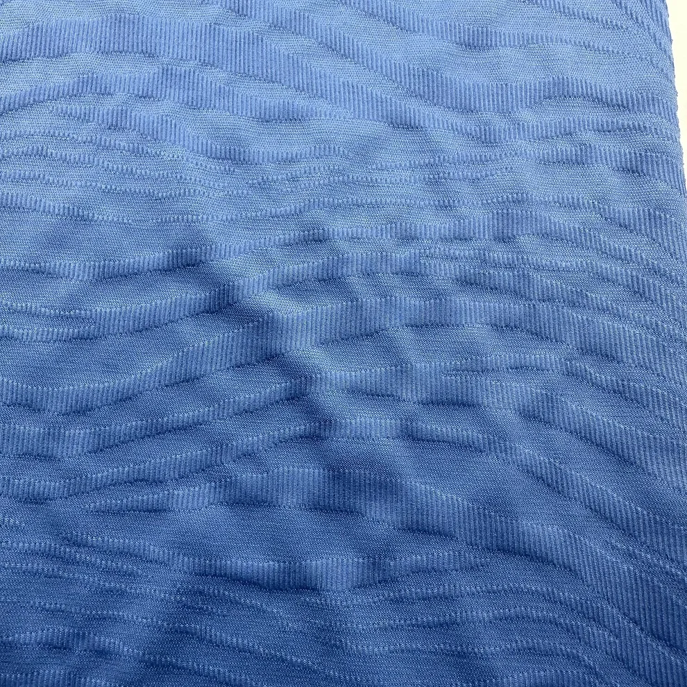 XA3364-TR recycled textured wave pattern jacquard swimwear bikini fabric ECO friendly swim fabric supplier