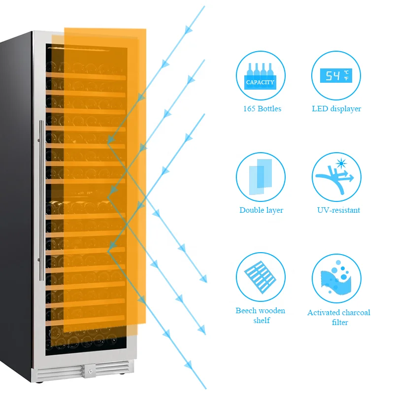 High Quality New Design Freestanding Wine Cooler Refrigerator With CE/CB/ETL