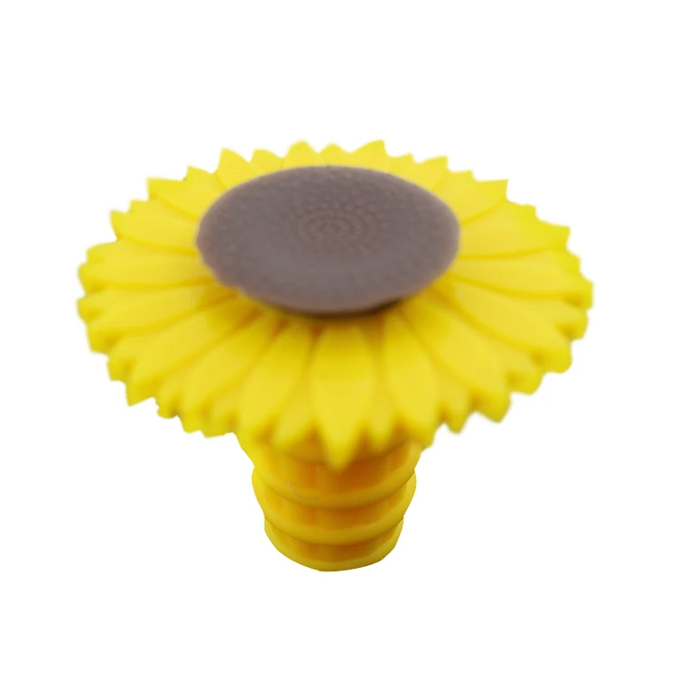 Custom Wine Accessories Silicone Corks Reusable Flower Shape Silicone Champagne Bottle Silicone Wine Stopper