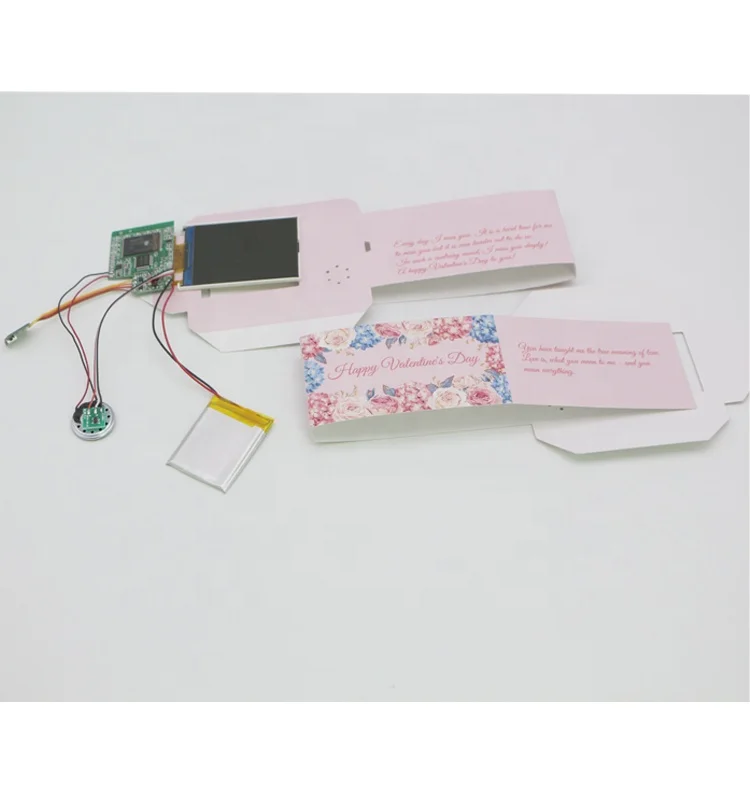 high resolution video module greeting card video brochure module 2.4 inch