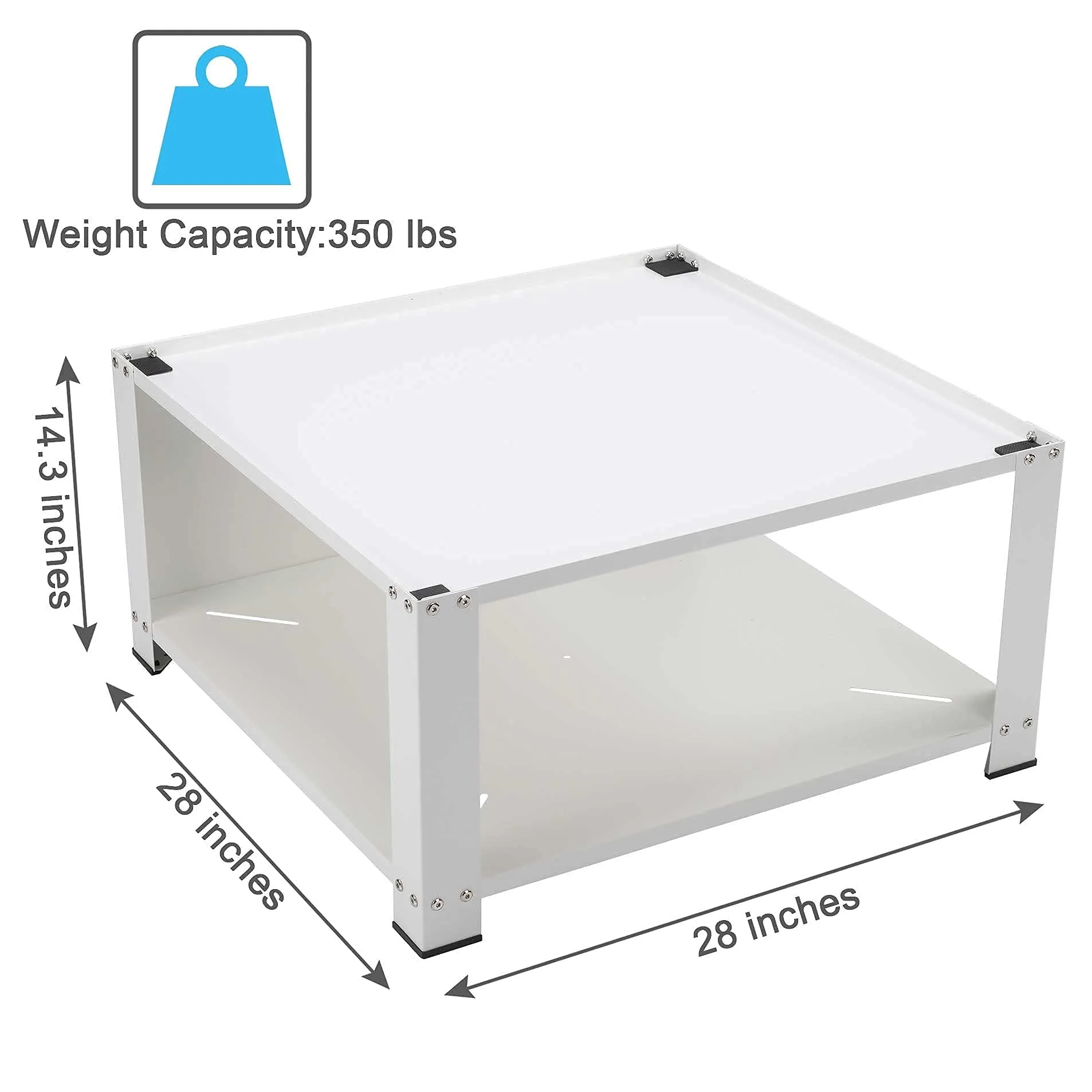 Metal White Waschmaschineunterbau Washer And Dryer Base Stand Universal Laundry Pedestal For Front Loading Washing Machine