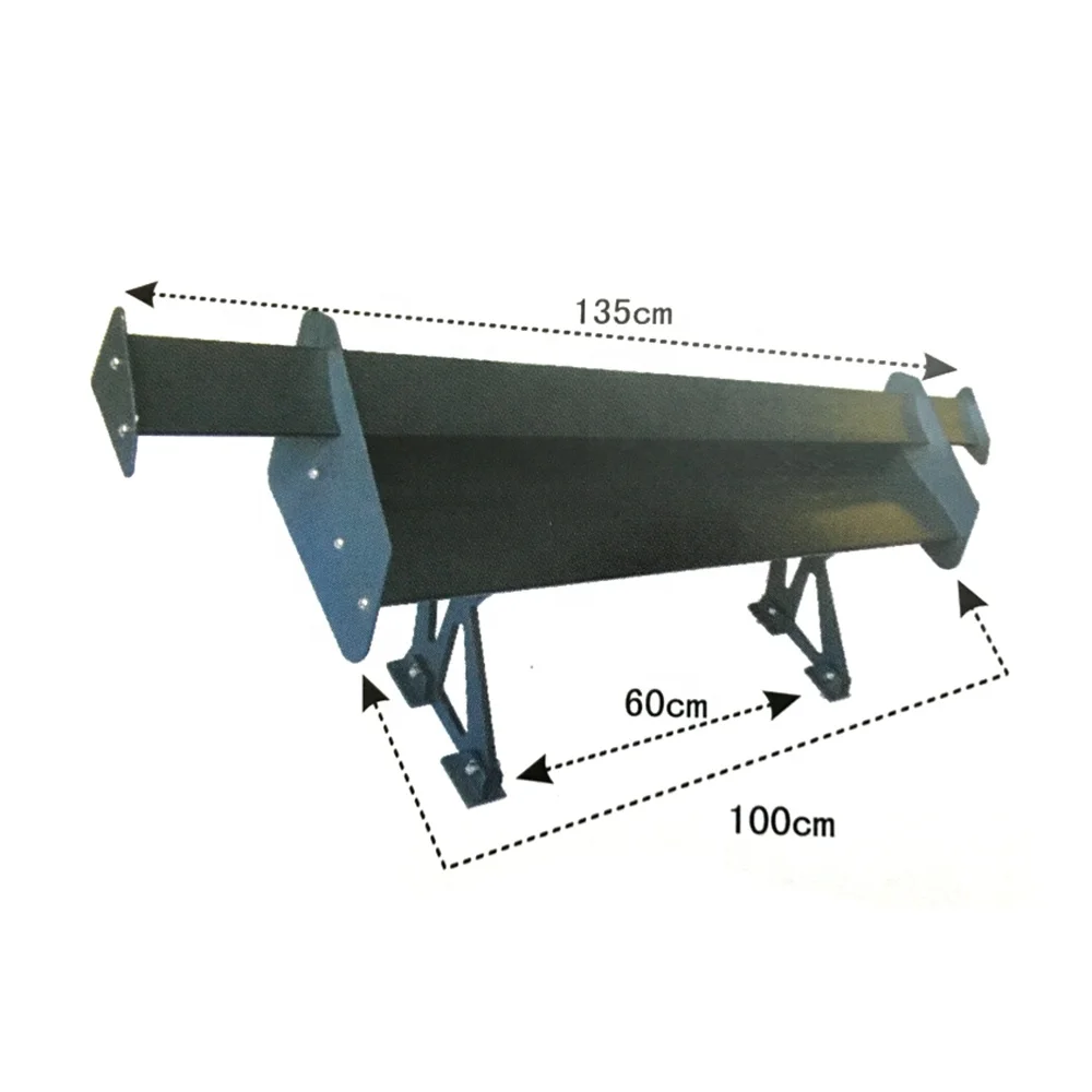 General Purpose Double Layer Spoiler Simple Automotive Air Spoiler Automotive Aluminum Alloy Tail Wing