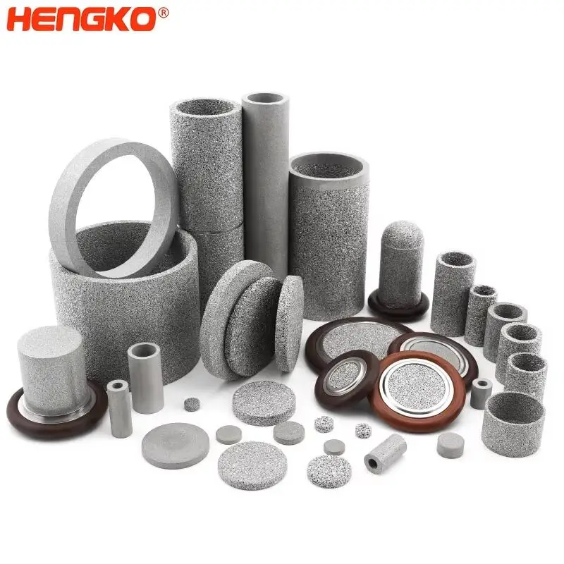HENGKO Sintered Porous Metal 316L Stainless Steel VCR Gasket Filter