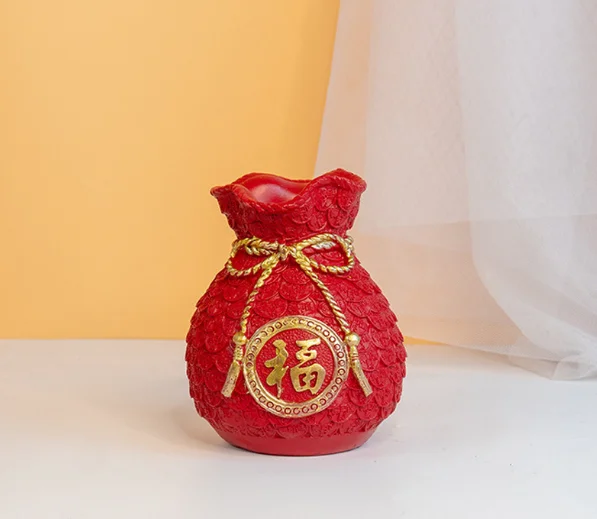 Home Flower Arrangement Lucky Blessing Bag 2023 Chinese New Year Decoration