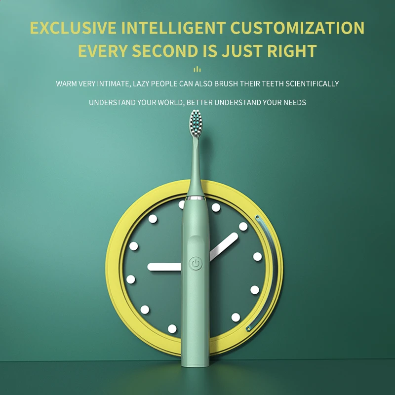 IPX7 Waterproof Wireless Automatic Whitening Rechargeable/Battery Ultrasonic Electric Toothbrush Portable Electric Toothbrush