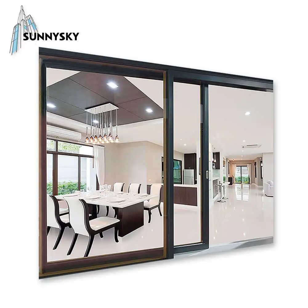 High-End Ireland fashion design exterior use aluminum sliding glass door for sale paint