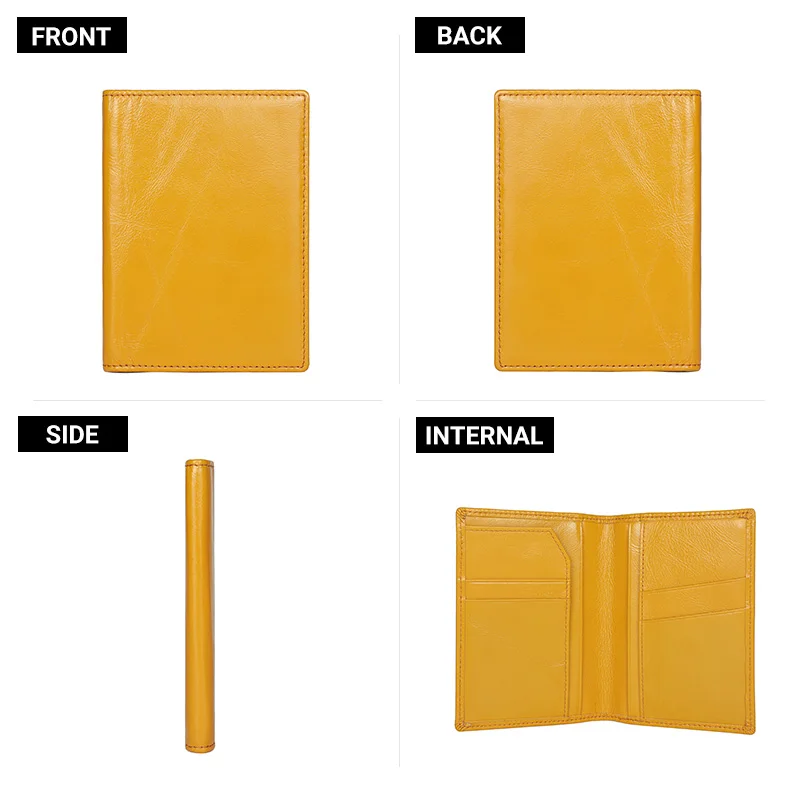 Cowhide vintage boarding card leather passport holder passport bag passport book wallet card bag