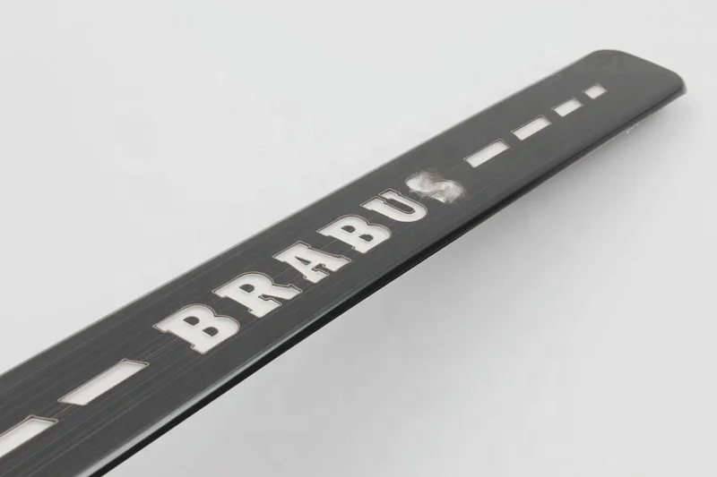 High quality black stainless steel Auto LED Door Sill scuff plates for Benz G Class W463A W464 2019-2022