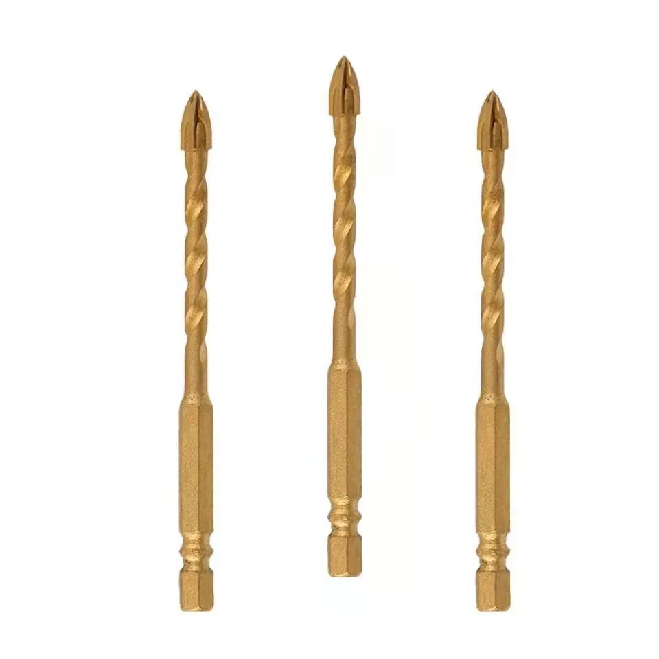 6mm8mm10mm12mm Tile slate marble granite hexagonal handle twist triangle cross wear-resistant cutter head triangle drill