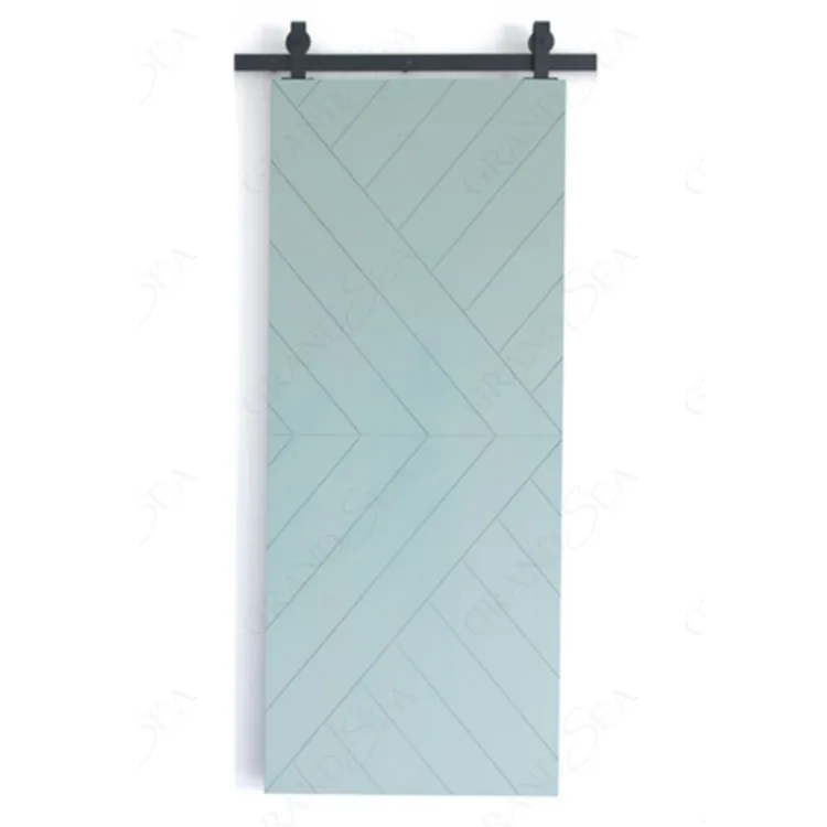 Grandsea European Farm Design Barn Door Indoor Hanging Sliding Door High Quality Interior Partition Solid Wood Barn Door