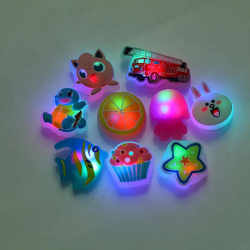 Hole shoes shoe flower LED luminous flash fun DIY shoe buckle upper shoe accessories decorative buckle