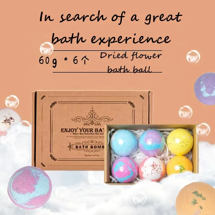 Private Label Best Selling Bath Bombs Gift Set Organic Bath Salts Colorful Bath Ball