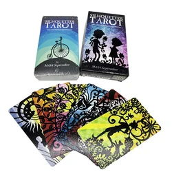 custom dark style best size tarot card deck printing the limited second edition silhouettes tarot cards with guidebook