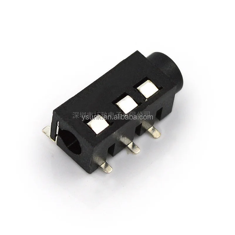 Прямая продажа с фабрики 4 pin патч, 3,5 разъем для наушников PJ-320D SMD небольшой стерео аудио разъем оптовая продажа