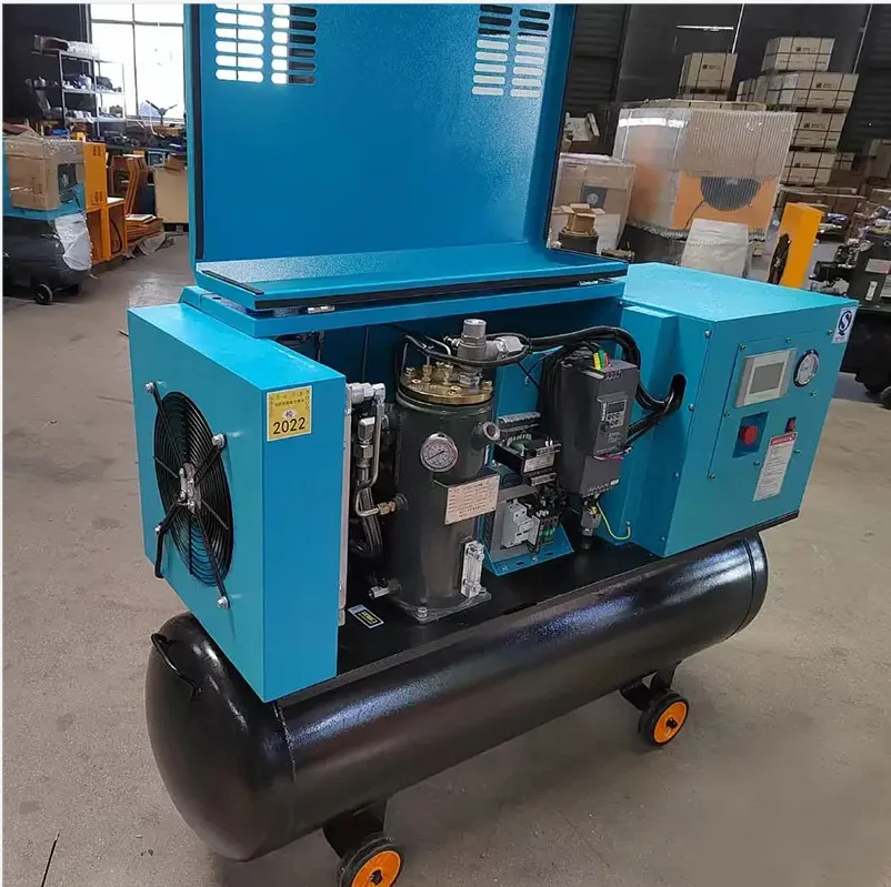 Mobile 4 in 1 7.5 kw 15 kw 22 kw 37 kw Screw Air Compressor With Air Dryer Tank Filter