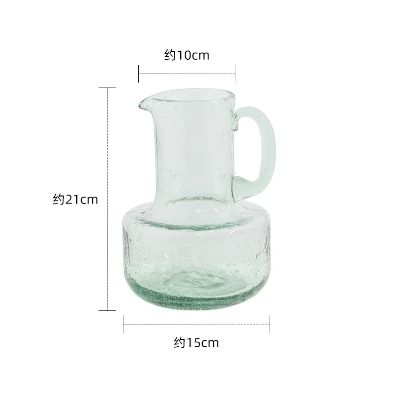 Crystal glass vase horse drunken wood flower vase light luxury retro living room home decoration ornaments clear glass vase