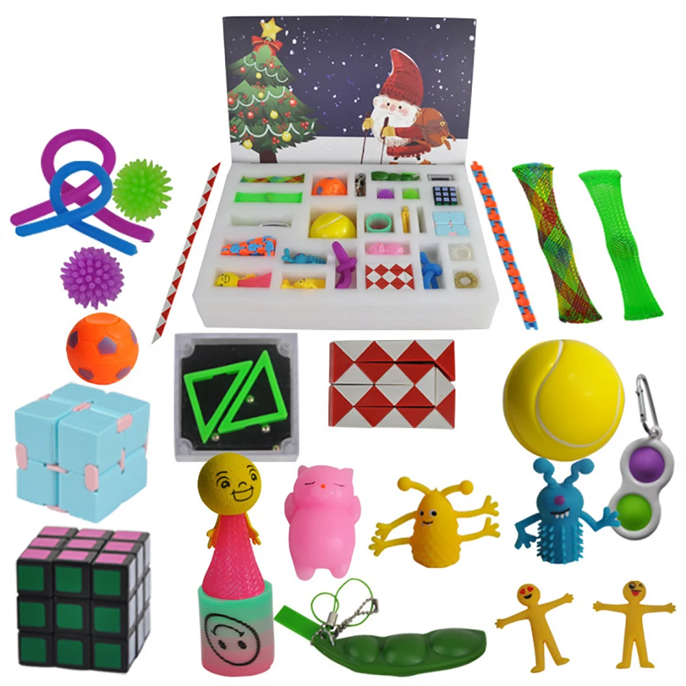 Source Factory Hight Manufacturing Christmas Present Fidget Spinner Advent Calendar And Fidget Advent Calendar Toy