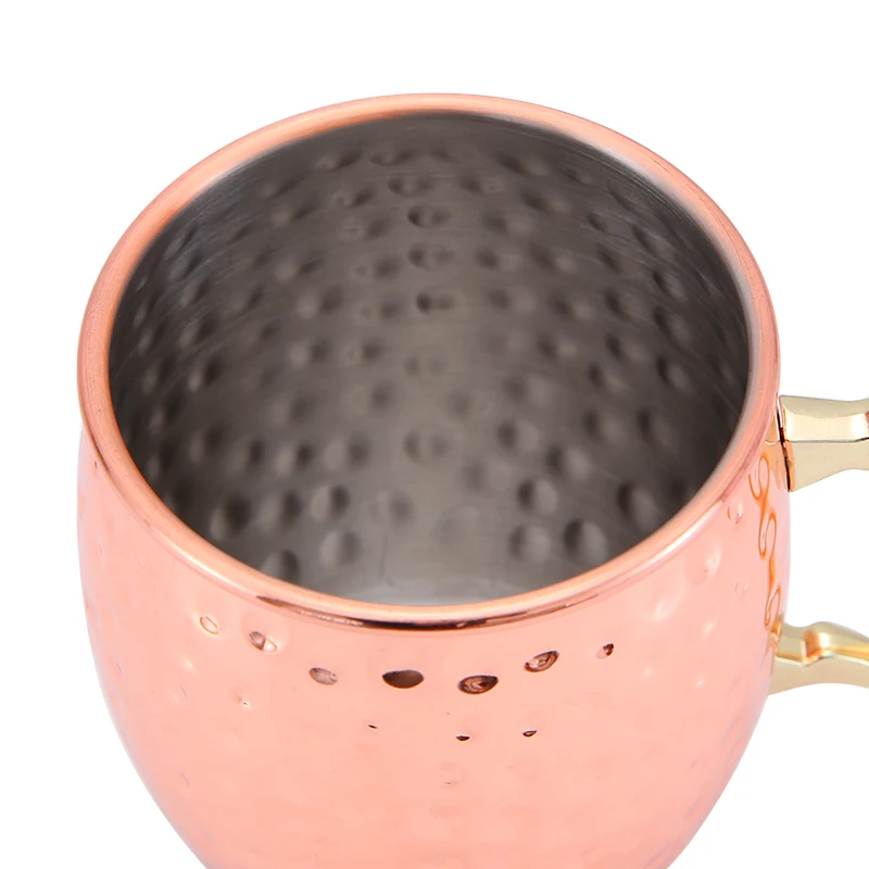 Wholesale Eco-Friendly Stainless Steel Custom Hammer Copper Beer moscow mule copper  mug