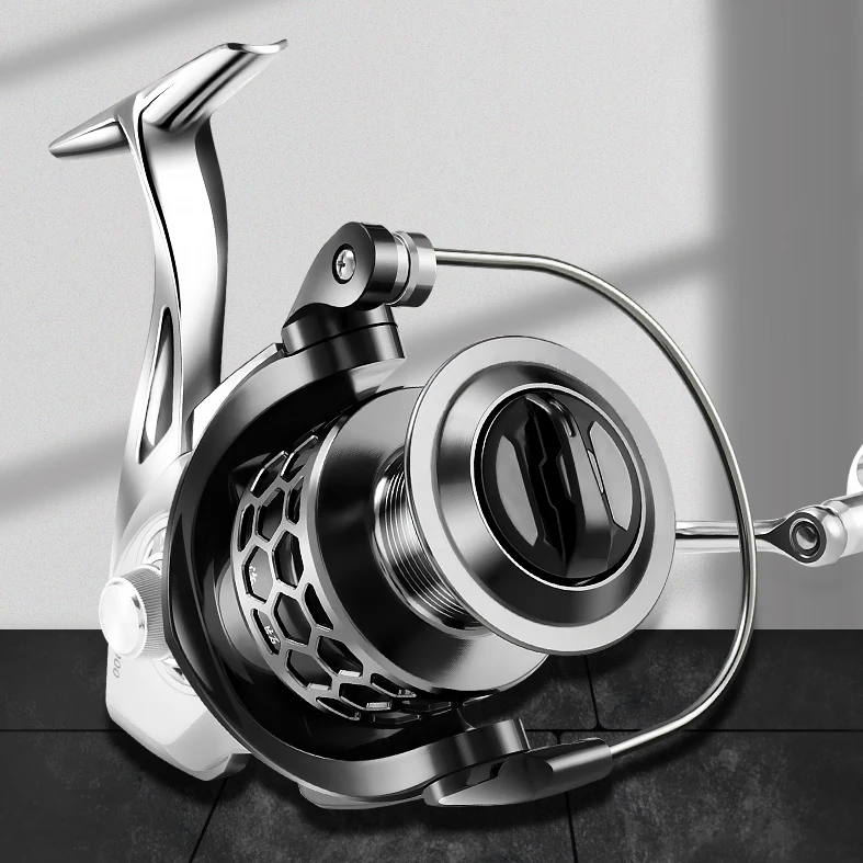 Lightweight Spinning Reel 10kg Drag 4+1 Bearings Ultra Smooth Performance CNC Machined Aluminum Spool Corrosion Resistant
