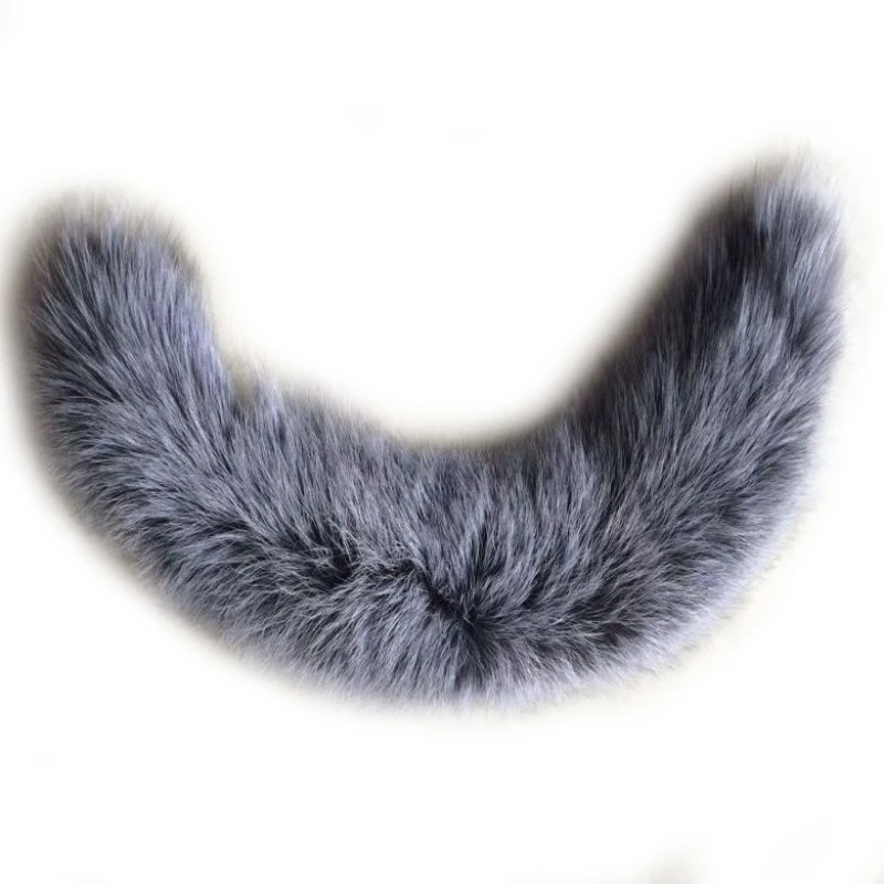 100% Real Fox/Raccoon Big Fur Collar For Hooded Coat/ Faux Fur Collar Hooded